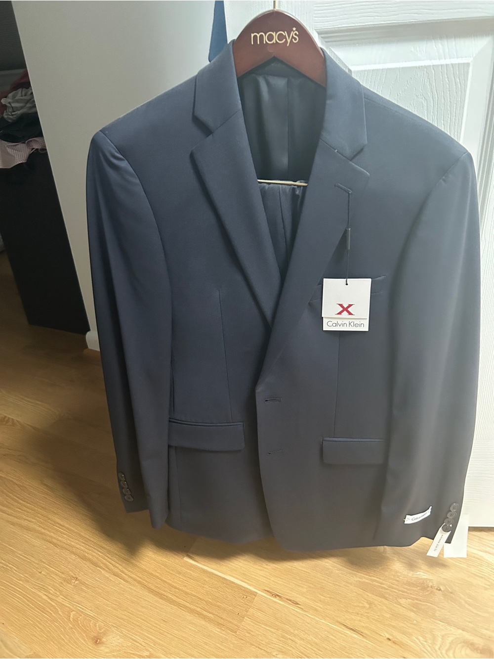 Calvin Klein Dark Blue Two-Button Suit Jacket
